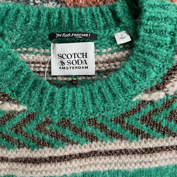 Scotch and Soda Metallic Fair Isle Sweater - Picture 2 of 9